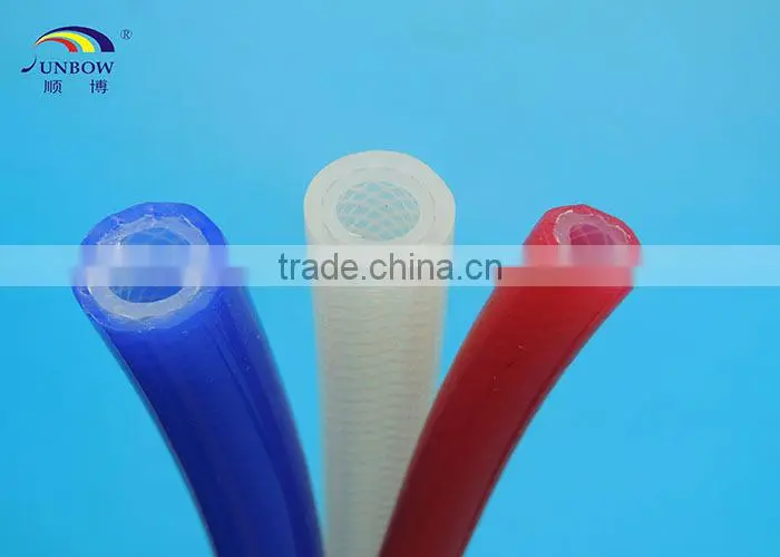 High Temperature High Voltage Resistant Food Grade Clear Silicone Braided Tube