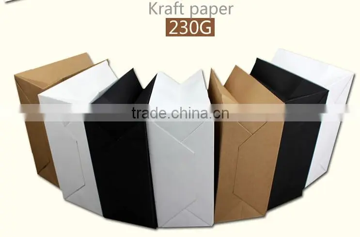 wholesale black white brown custom craft Paper gift bag