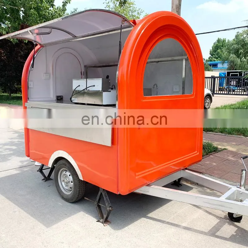 Customized Mobile Kitchen Outdoor Food Trailer Pizza Waffle BBQ Cake Breakfast Food Cart Food Truck trailer
