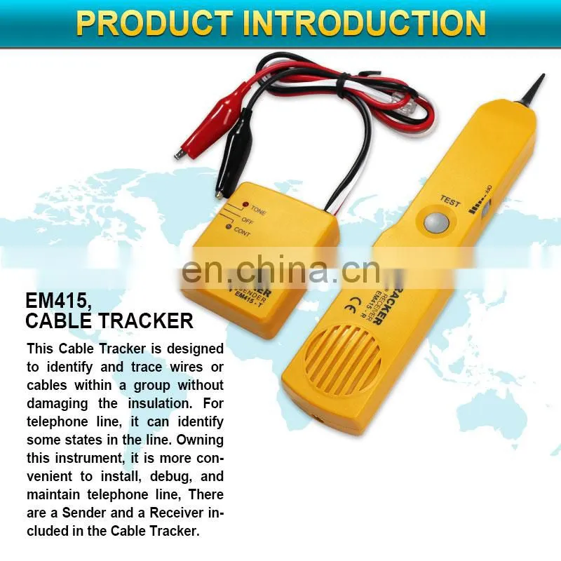 all-sun EM415 Telephone Network Phone Cable Wire Tracker Phone Generator Tester Diagnose Tone Networking Tools