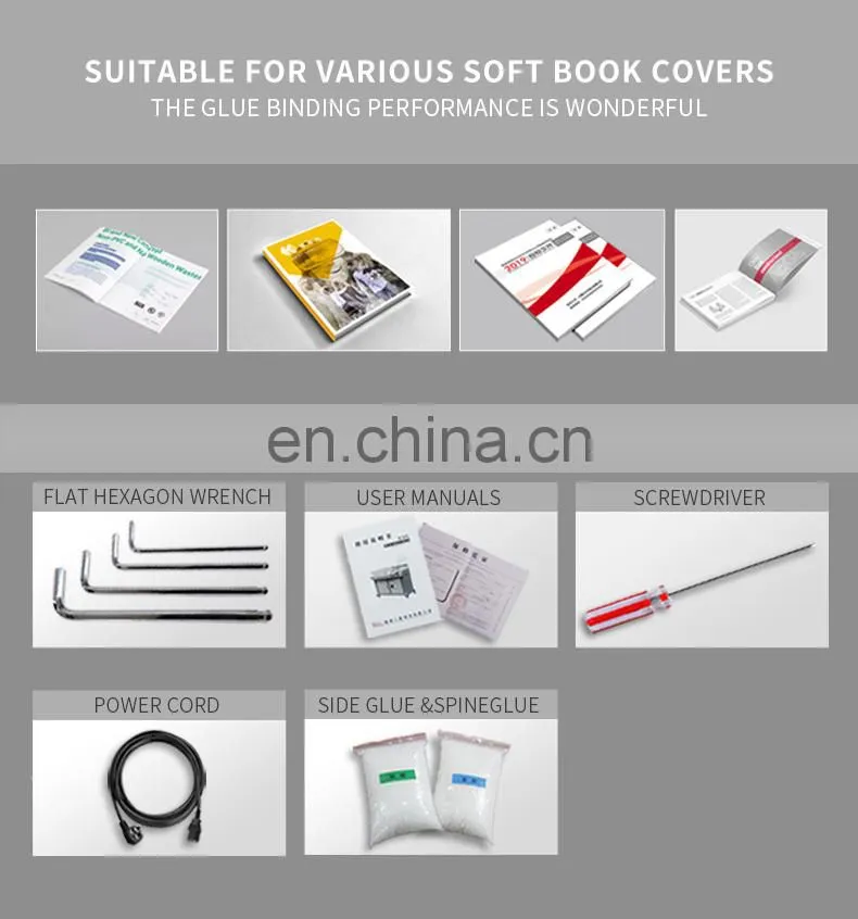BM300L for 320 mm glue binding machine perfect binder hot glue book binder binding machine