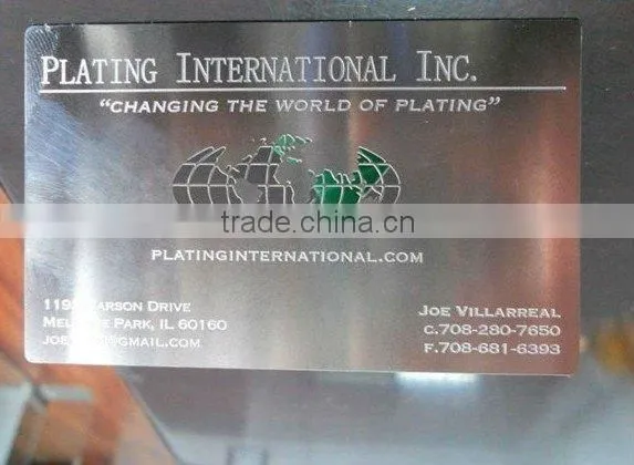 high quality silver metal card