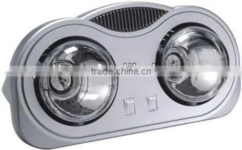 Wall Mounted mini bathroom heater lingpu AO-HB03 /3 in 1 functions/infrared lamp heater/light/fan