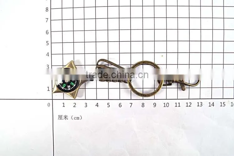 Factory direct sales custom metal compass keychain