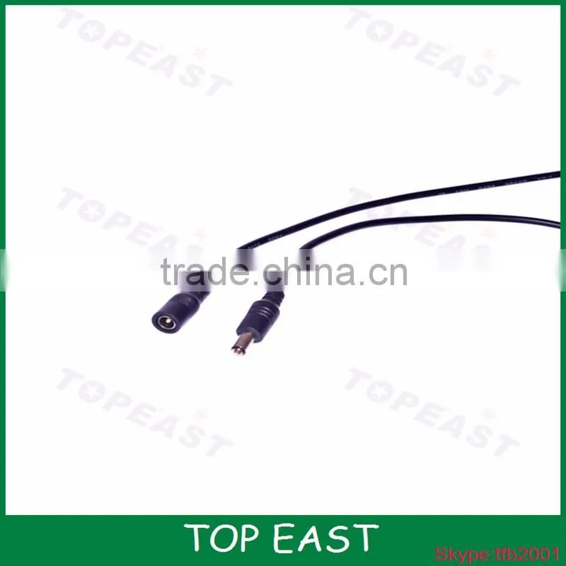 DC power cable 5.5/2.1mm male and female with wire solder