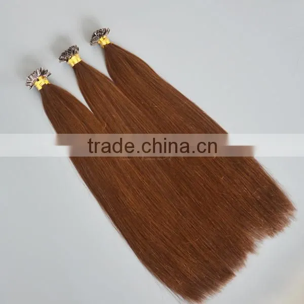 Remy U nail tip hair extensions remy U tip keratin human hair extension