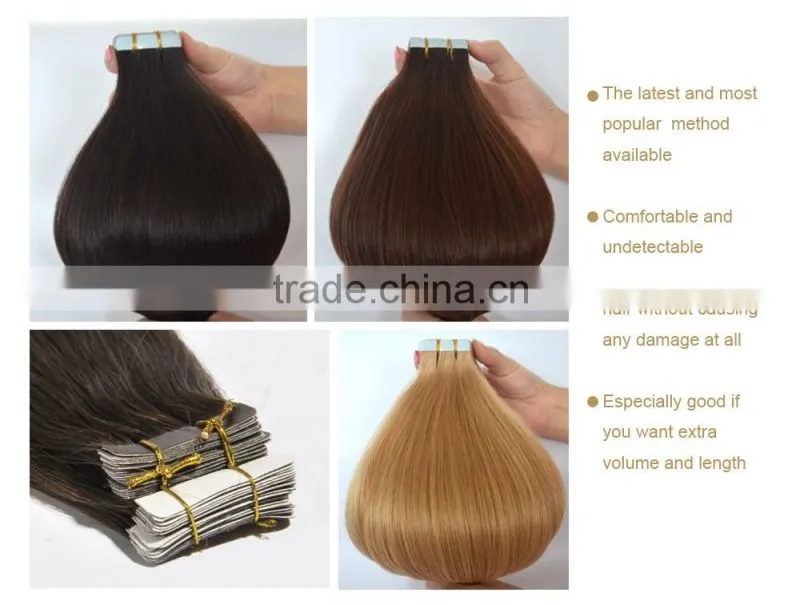 Hot sale invisible 100% European hair tape hair extensions
