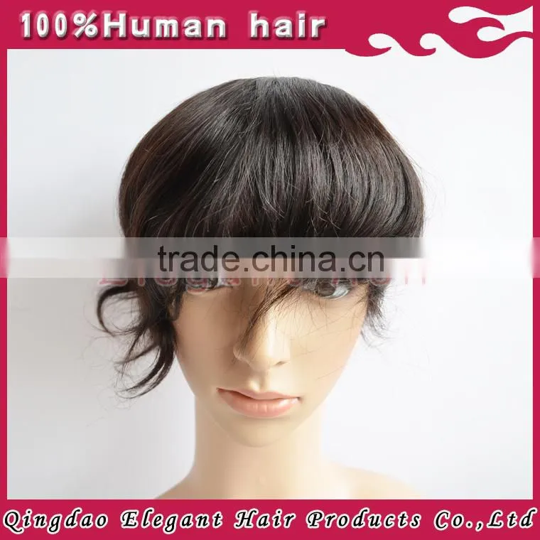 2015 Qingdao hairpiece factory unprocessed bleach knots full swiss lace india hair men toupee