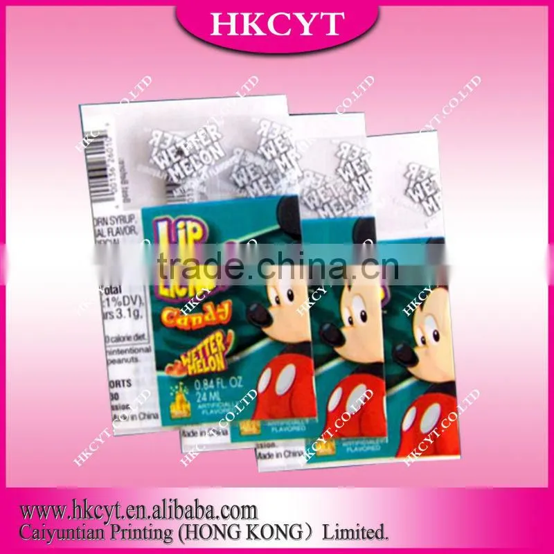 Vivid printed PVC shrink sleeve lable/plastic candy package bag