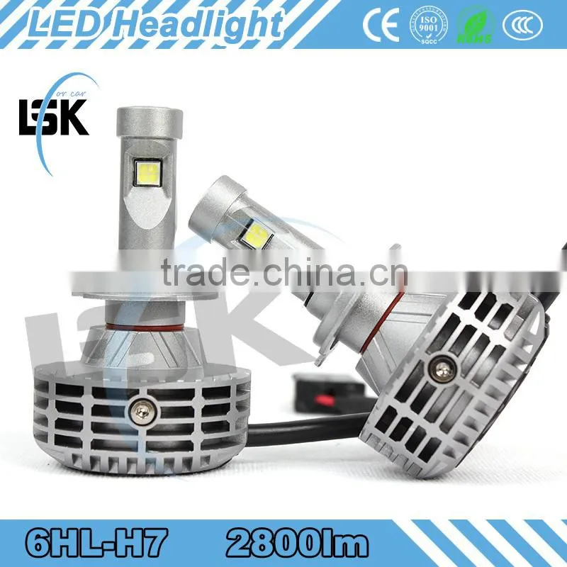 2015 New auto conversion LED kit 2800lm LED chip H7 led headlight in auto lighting system for cars
