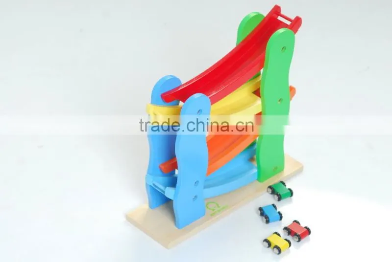 Wooden speeding car toy,car racing toy