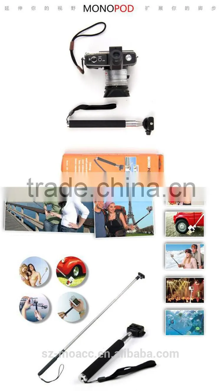 Flexible wireless bluetooth selfie stick monopod