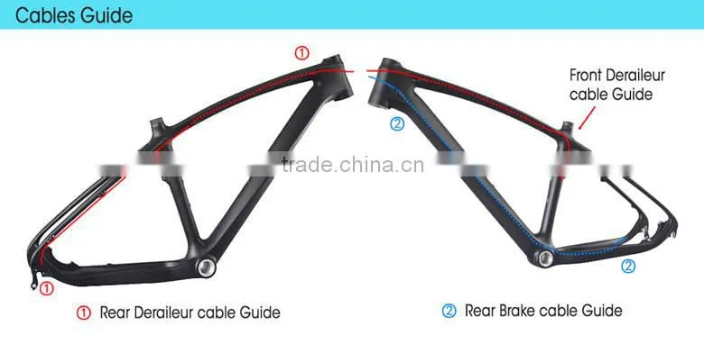 135*9mm axle 26er mtb carbon frame, mountain bicycle carbon frame xt260