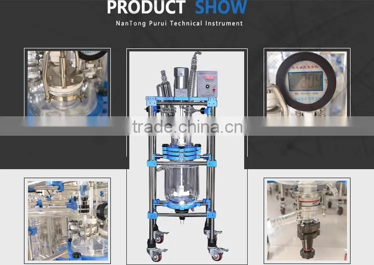5L lab standard glass chemical reactor