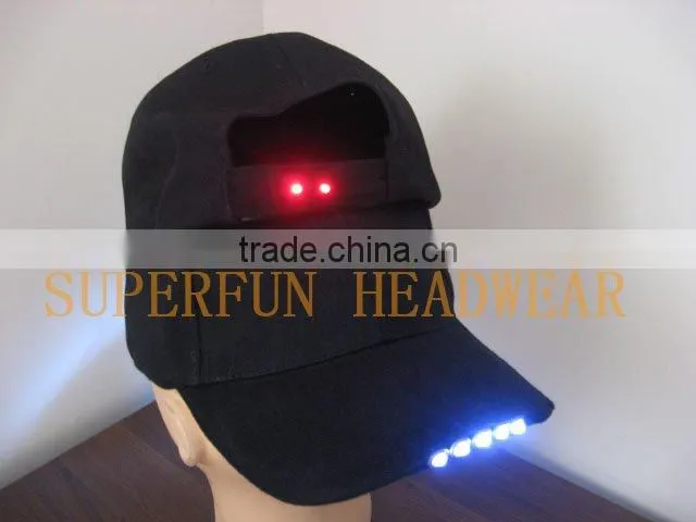 front and back LED hats
