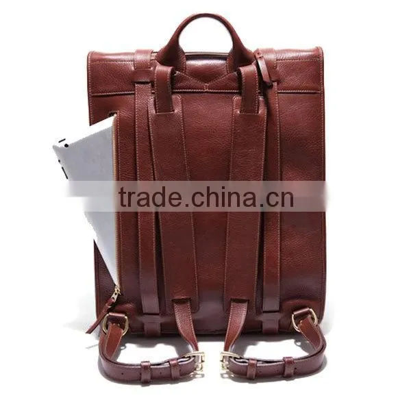 Large capacity cow leather backpack bag laptop backpack