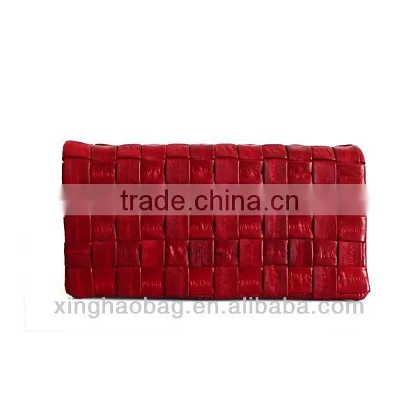 Noble crochet knitting wallet genuine eel skin wallet