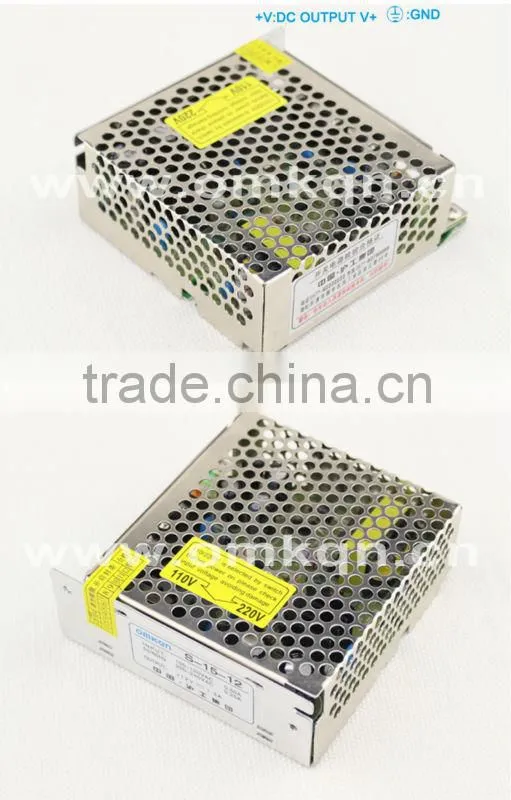 S-15-12 CE approved 12vdc single output switching power supply 110v to 12v dc converter
