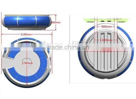 Leisure boat Round electric water BBQ donut boat