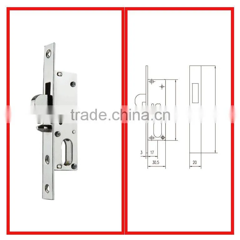 Aluminium window handle lock with pin