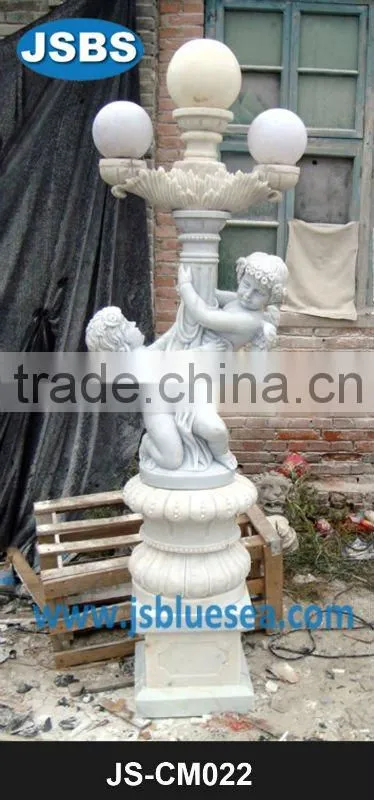 Carved Lady Statue Column JS-CM018Y