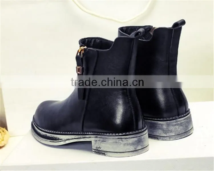 Hot selling boots women leather winter white boots for women with low price XT-DA0759