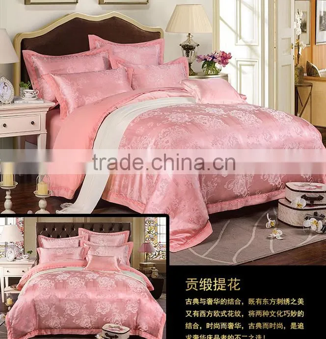 Wedding suite optimal silk satin jacquard Bedding Set