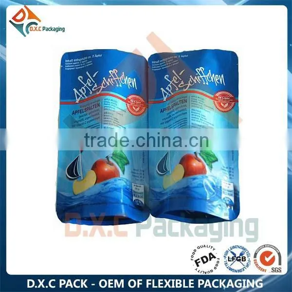 Three Sides Sealed Laminated Plastic Packaging Pouchs