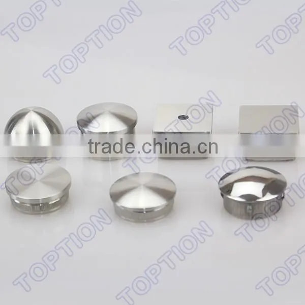 Stainless steel handrail balustrade tube end cap M8 thread suqare end cap