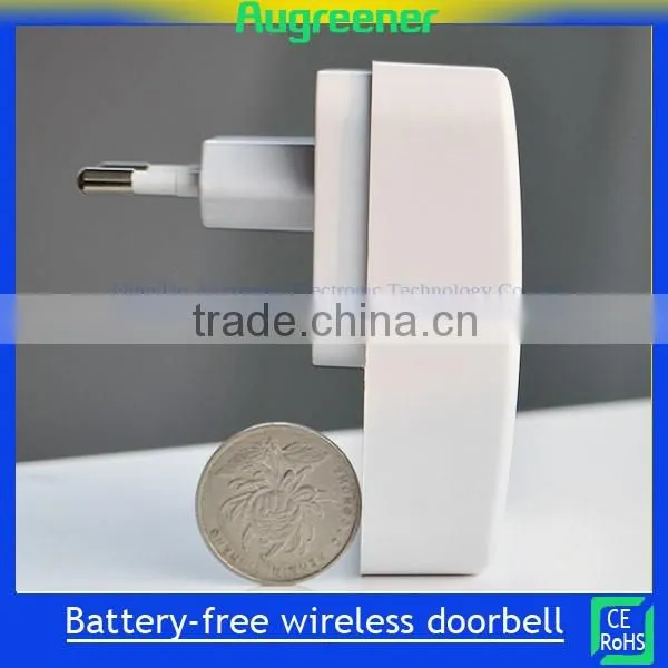 E1 hot selling battery less doorbell wireless doorbell 25 melody ring tone wireless doorbell Plug in Qingdao