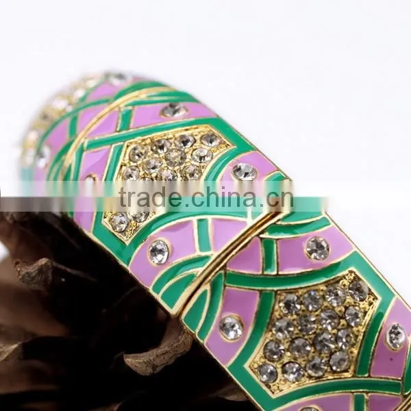 Black Enamel Bracelets Heart Shaped Summer Bracelets