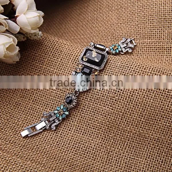 Black Diamond Rhinestone Bracelet