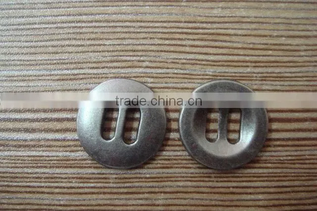 17mm metal shirt button with big hole metal plating 2-hole hand sewing button