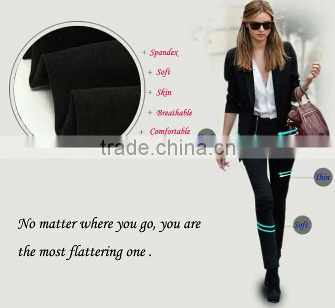 custom plus size fashionable ladies elastic nylon pants