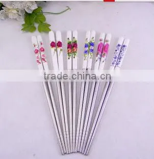 Stainless steel Korean Ceramic chopsticks with mirror polishing or hand polishing and low price