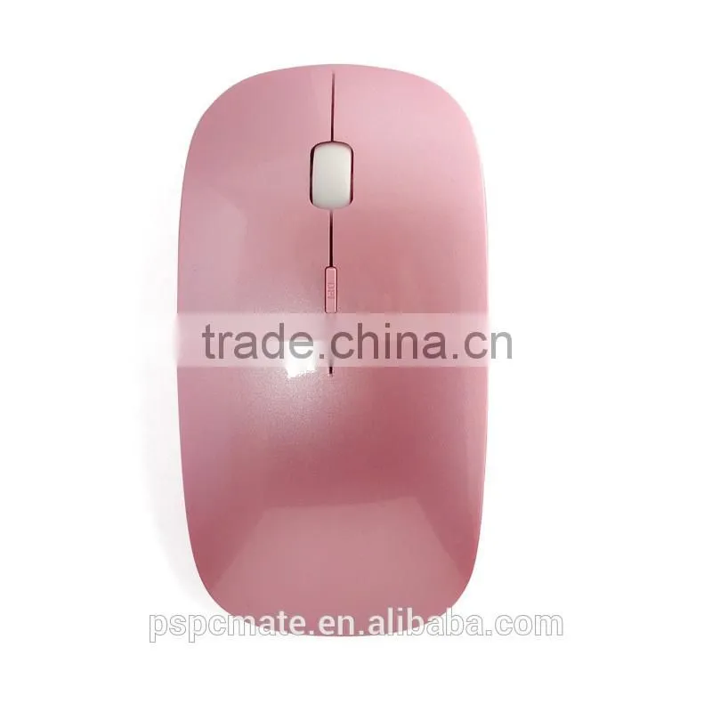 Ultra Thin Pink Wireless Optical Mouse Pink Laptop PC Mac Linux ship from China