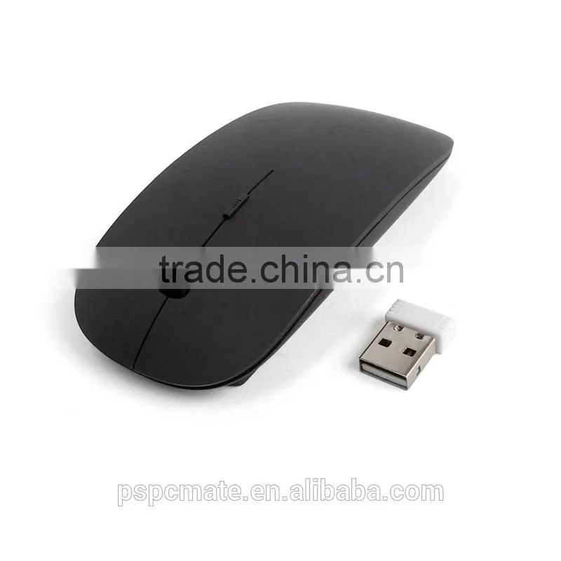 WIRELESS MOUSE ULTRA THIN OPTICAL USB CORELESS MOUSE(Black rubber finish)