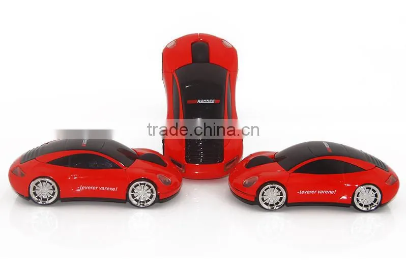 2.4G cordless car shape mouse with usb mini receiver for promotion gift