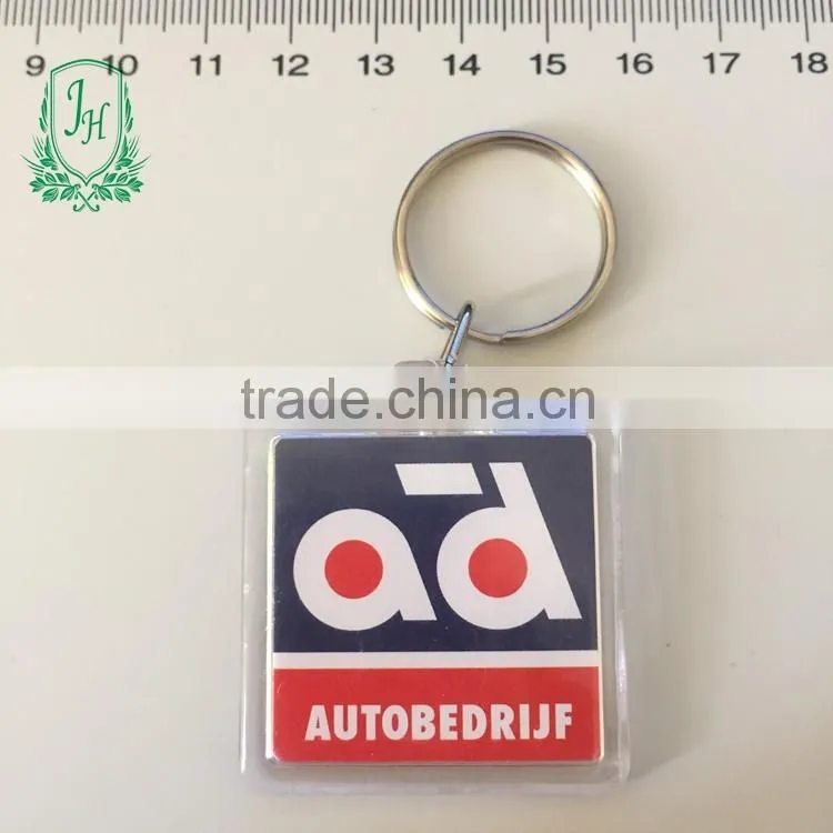 free Gift Acrylic Keychain oval Acrylic Key Ring logo insert photo frame