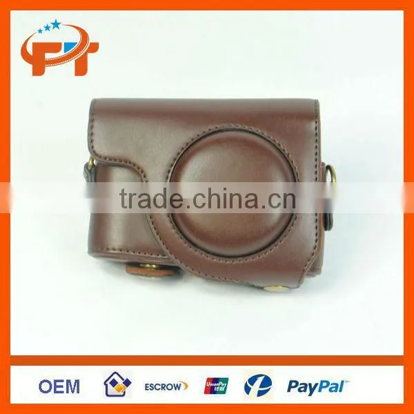 Leather Camera Case Bag for Casio EXILIM EX-ZR1000 Digital Compact Camera
