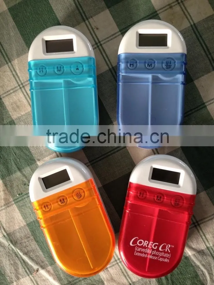 Vibrative Medicine timer,new pill box timer electrical Reminder pill box with alarm timer