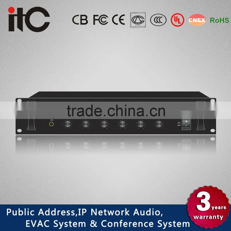 ITC T-6760 Series 60W/120W/240W/350W Zoning IP PA System Amplifier