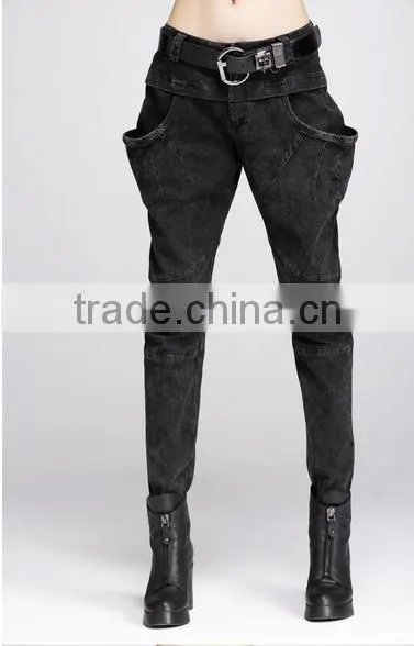 Jeans woman feet harem pants women slacks spring new personality Europe Joker slim slimming pants