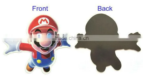 Cartoon figure printed paper flat fridge magnet