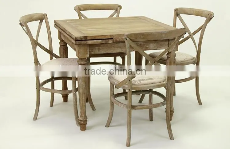 Home Useful Antique Solid wooden extensible Dining /Party Table (DT-515F-OAK,90CM)