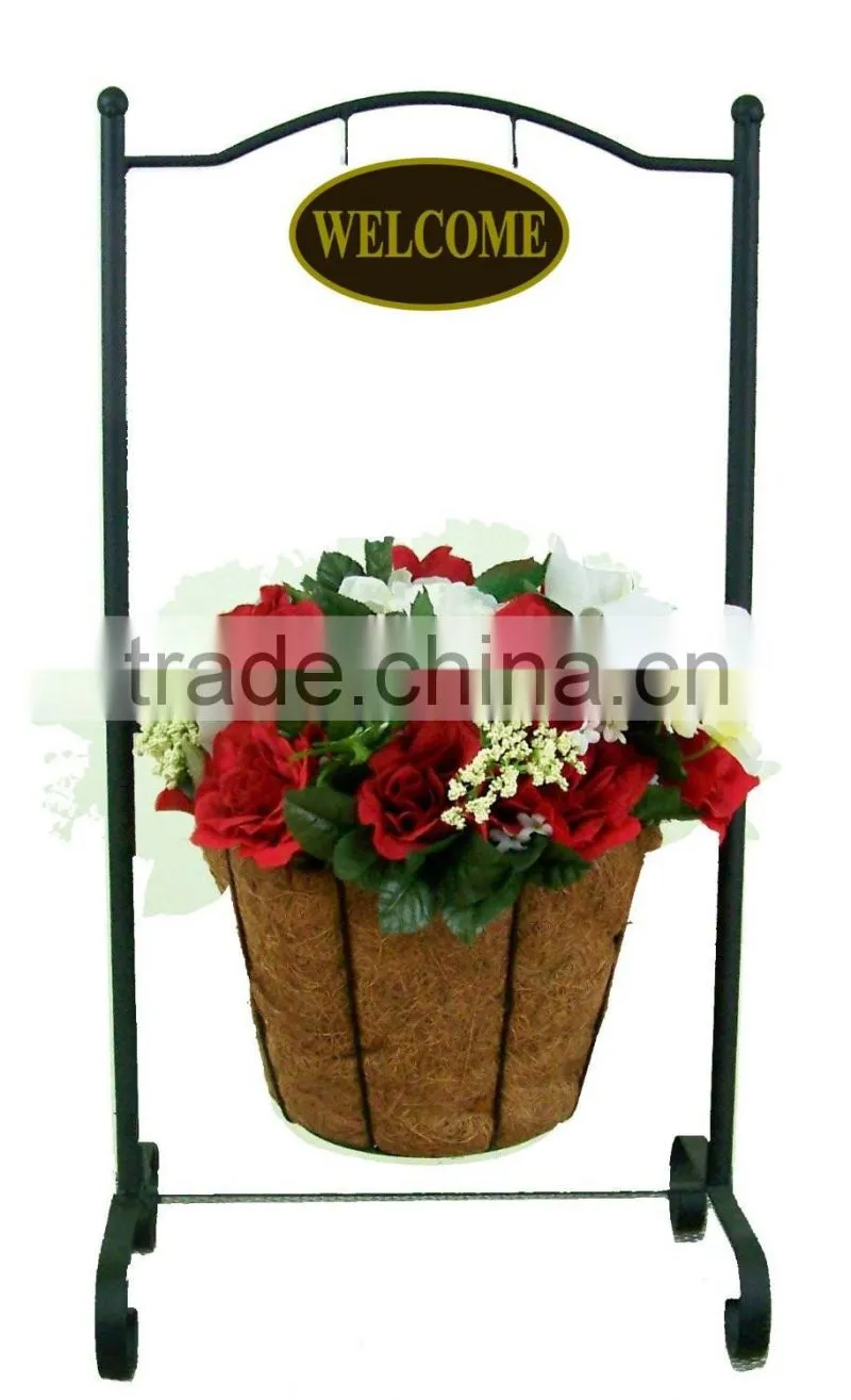 iron garden flower shelf tool rack hanging flower pot stand