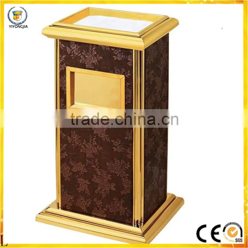classical fashion stainless steel bin hotel waste bin