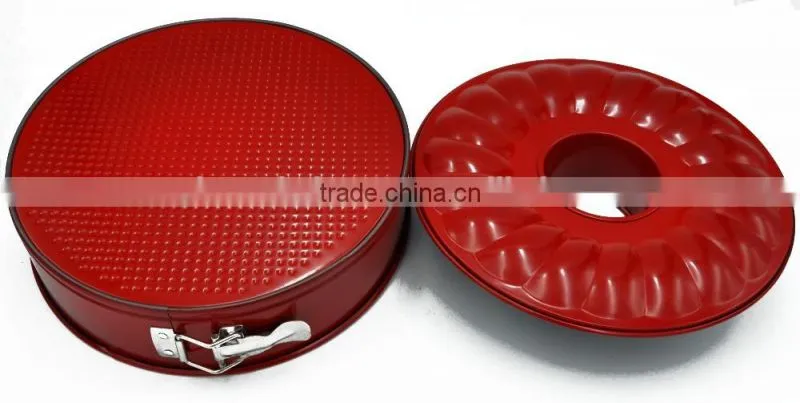 Carbon Steel Springform Cake Pans with Two Bottoms