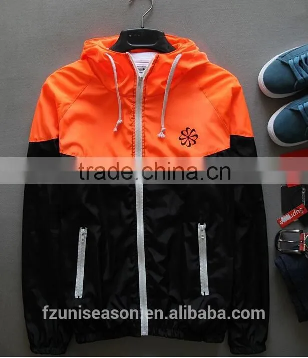 Waterproof windproof hoodie lightweight windbreaker jackets for men