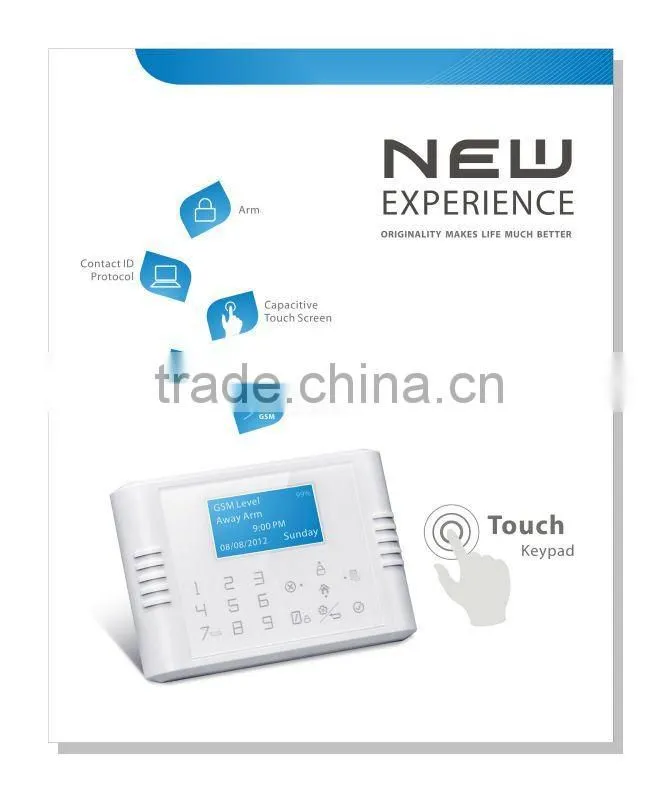 GSM+PSTN network based Home auto dial alarm system with internal antenna